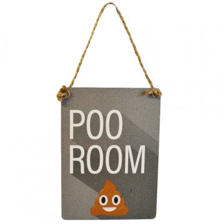 Emoticon Poo Room Hanging Sign