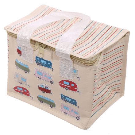 Woven Cool Bag Lunch Box - Caravan
