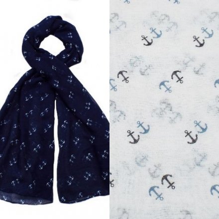 Stylish anchor scarves in 2 assorted colours. Light weight and stylish accessory.