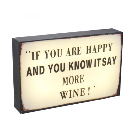 Happy Wine LED Sign