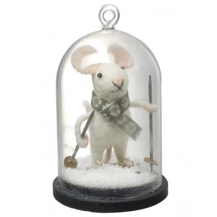 Mouse In Glass Dome