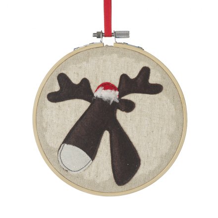 Stitched Reindeer Hoop