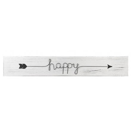 Wooden Happy Sign - 75cm
