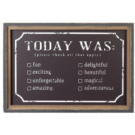 Today Was Chalkboard Sign 52cm
