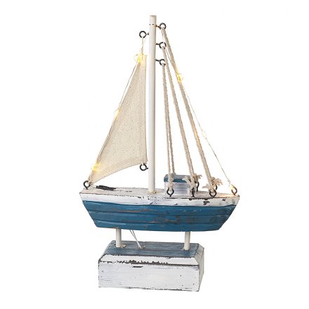 LED Boat Ornament, 25cm