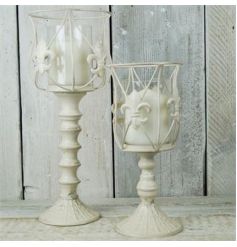 Antique Cream Goblet Style Lantern