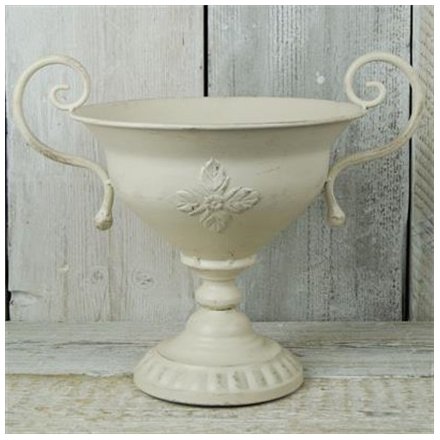 Antique Cream Trophy Urn 29cm