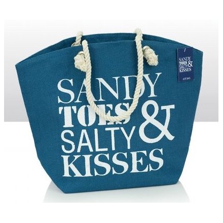 Sandy Toes Jute Beach Bag