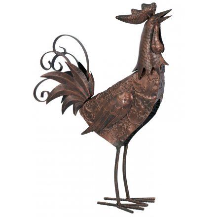 Metal Cockerel Figure For The Garden