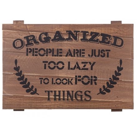 Organised Lazy People Wooden Plaque 30cm