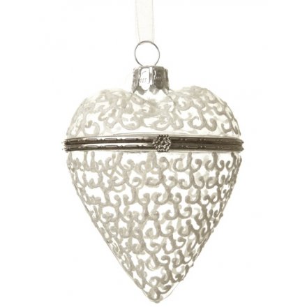 Glass Heart Hanging Decoration