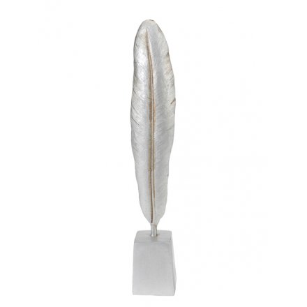 Silver Feather Standing, 29cm