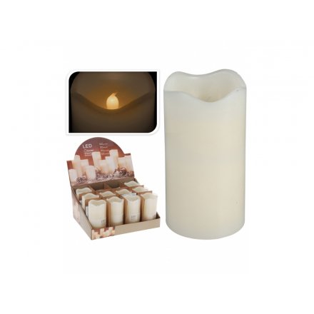Candle Ivory LED Light Up 13cm