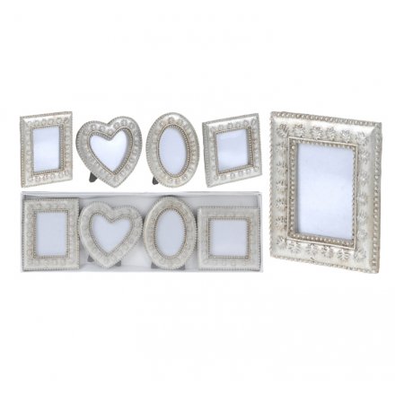 Pack of 4 Silver Photo Frames