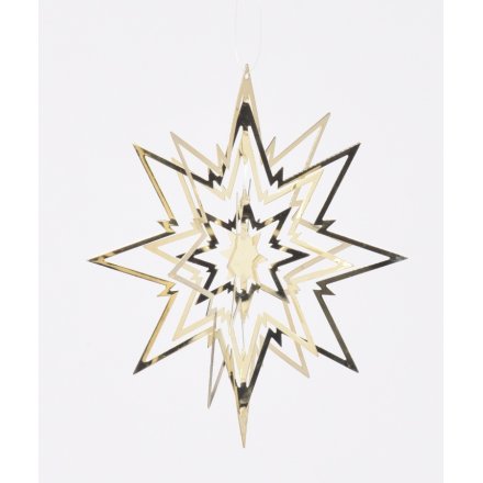 Gold Spinning Star 13cm