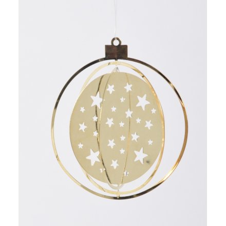 Gold spinning hanging decoration 