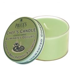 Fragranced chefs candle tin from the Prices collection