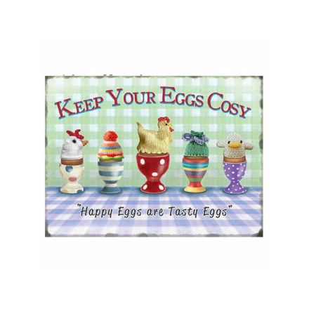 Keep Your Eggs Cosy Vintage Metal Sign