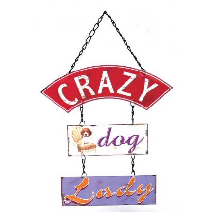 Crazy Dog Lady Plaque