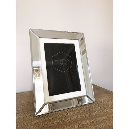 Silver Mirrored Photo Frame 