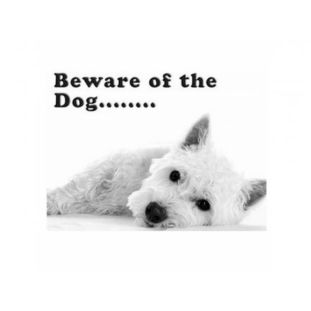 Metal Beware of the Dog Sign