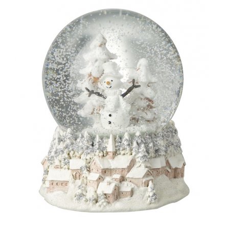 Snowman Snowglobe With Decorative Base