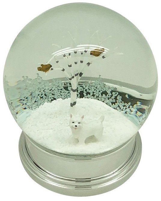 GAC179 / Small Dog Snow Globe, 14cm 30819 Christmas / Snowglobes
