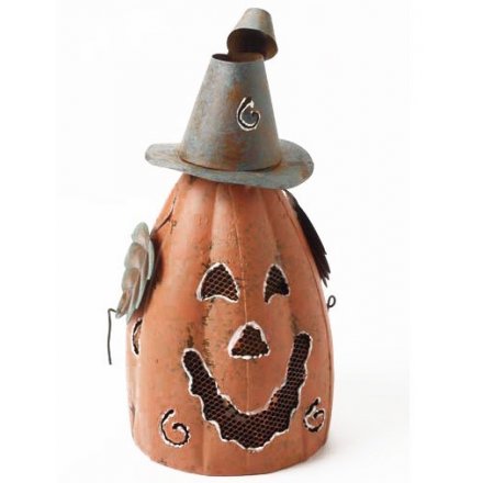 Medium Metal Pumpkin Lantern 