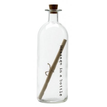 Glass Wish Bottle, 21cm