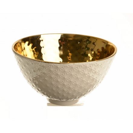 Gold/Cream Decorative Bowl