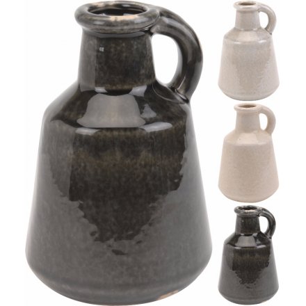 Glazed Vase W/Handle, 3a