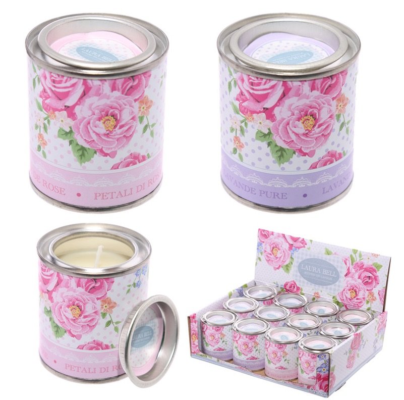 Floral Candle Tins 31231 Interior Decor / Candles, Holders and