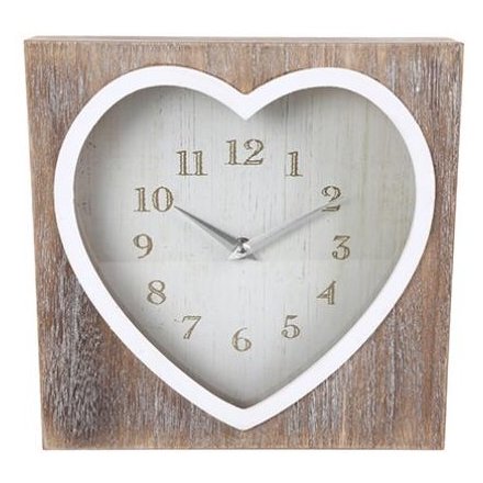 Heart Limewash Clock