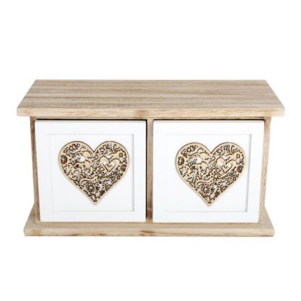 Double Drawer W/Hearts
