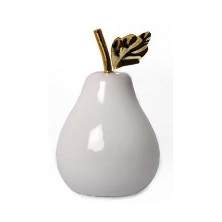 Gold & White Pear, 20cm