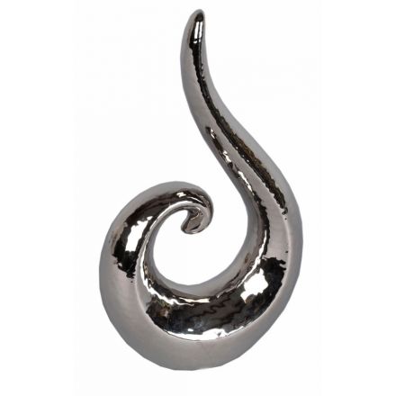 A stylish silver decorative ornament. The perfect way to make a statement in the home.