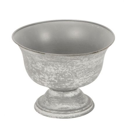 Vintage Metal Grey Urn 20.5cm