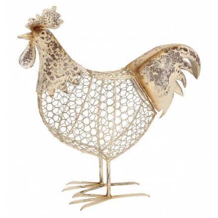 Rustic Chicken Ornament 41cm