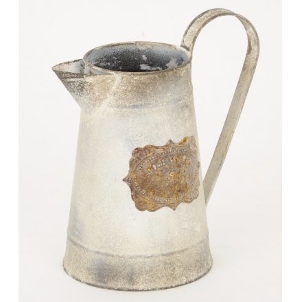 Vintage Cream Metal Jug