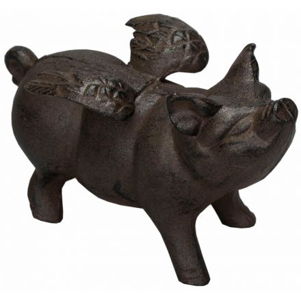 Cast Iron Pig W/Wings
