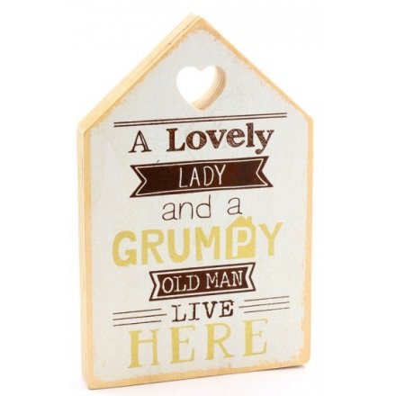 Lovely & Grumpy House Plaque 