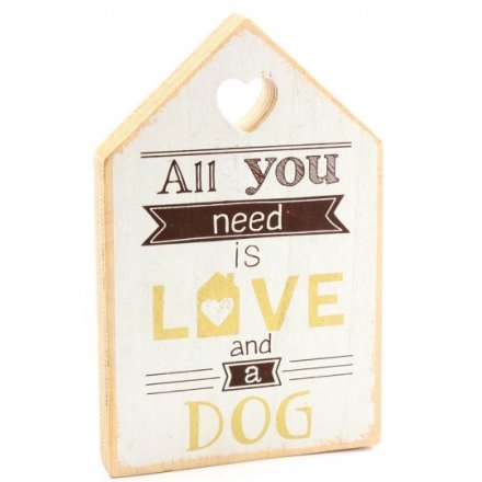 Love & Dog House Plaque