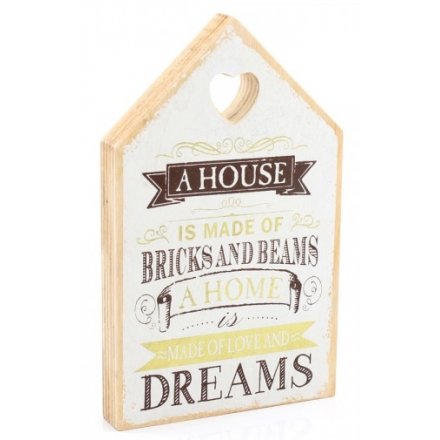 House Is Made Of Bricks Plaque