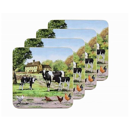 Farm Yard Cow Coaster Set of 4