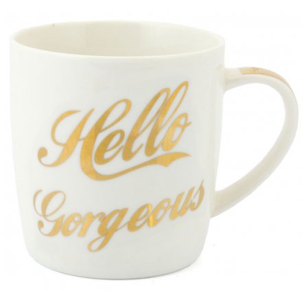 Hello Gorgeous Mug, Gold