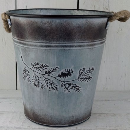 Autumn Embossed Bucket, 29.5cm
