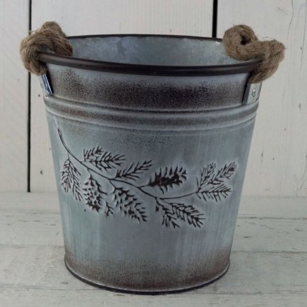 Autumn Embossed Bucket, 19.5cm