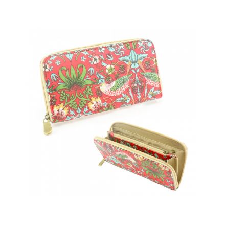 A stylish and practical wallet with plenty of compartments. Finished with the popular William Morris design, Strawberry 