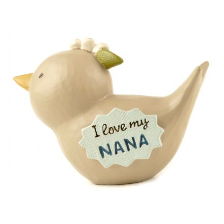 Love Nana Bird Ornament 8cm