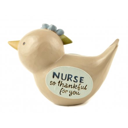 Thank You Nurse Bird Decoration 8cm